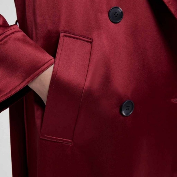 Lattelier Double-Breasted Trench Coat Size L - Picture 3 of 7